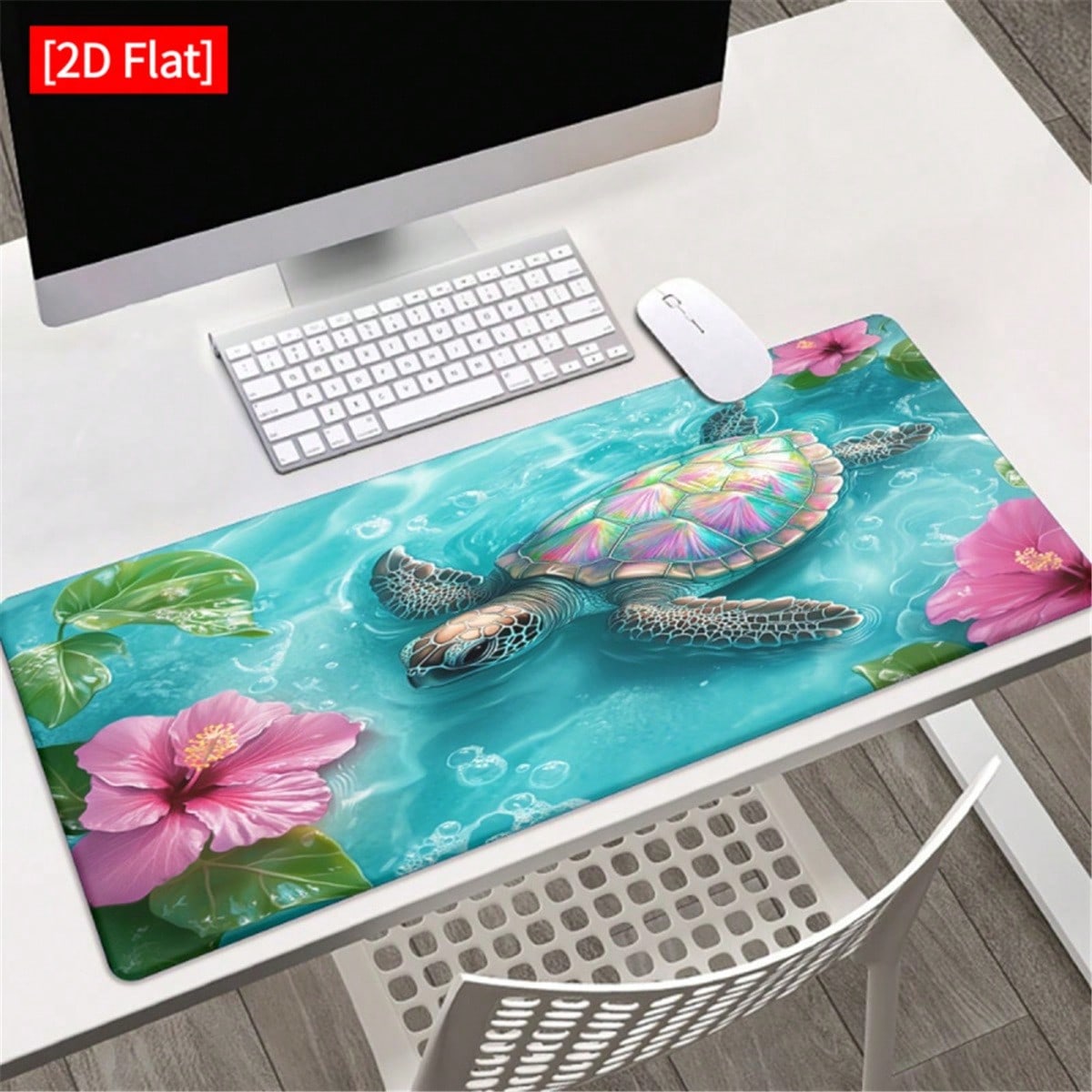 Desk Setup Gaming Pc - [2D Flat]1pc Sea And Hibiscus Flower