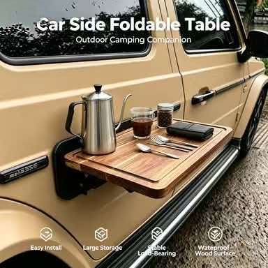 Desk Setup Desk - Quick Setup Car Side Mount Foldable