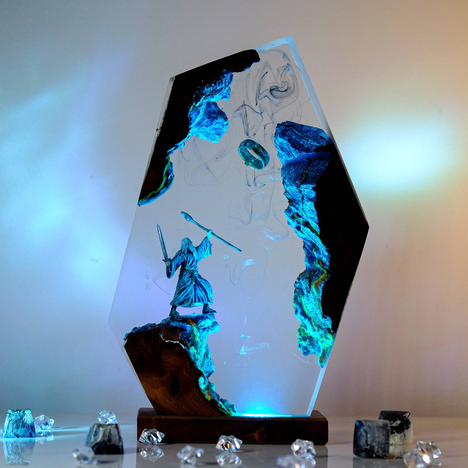Desk Setup Lamp - Movie Scence Figure Table Resin Lamp
