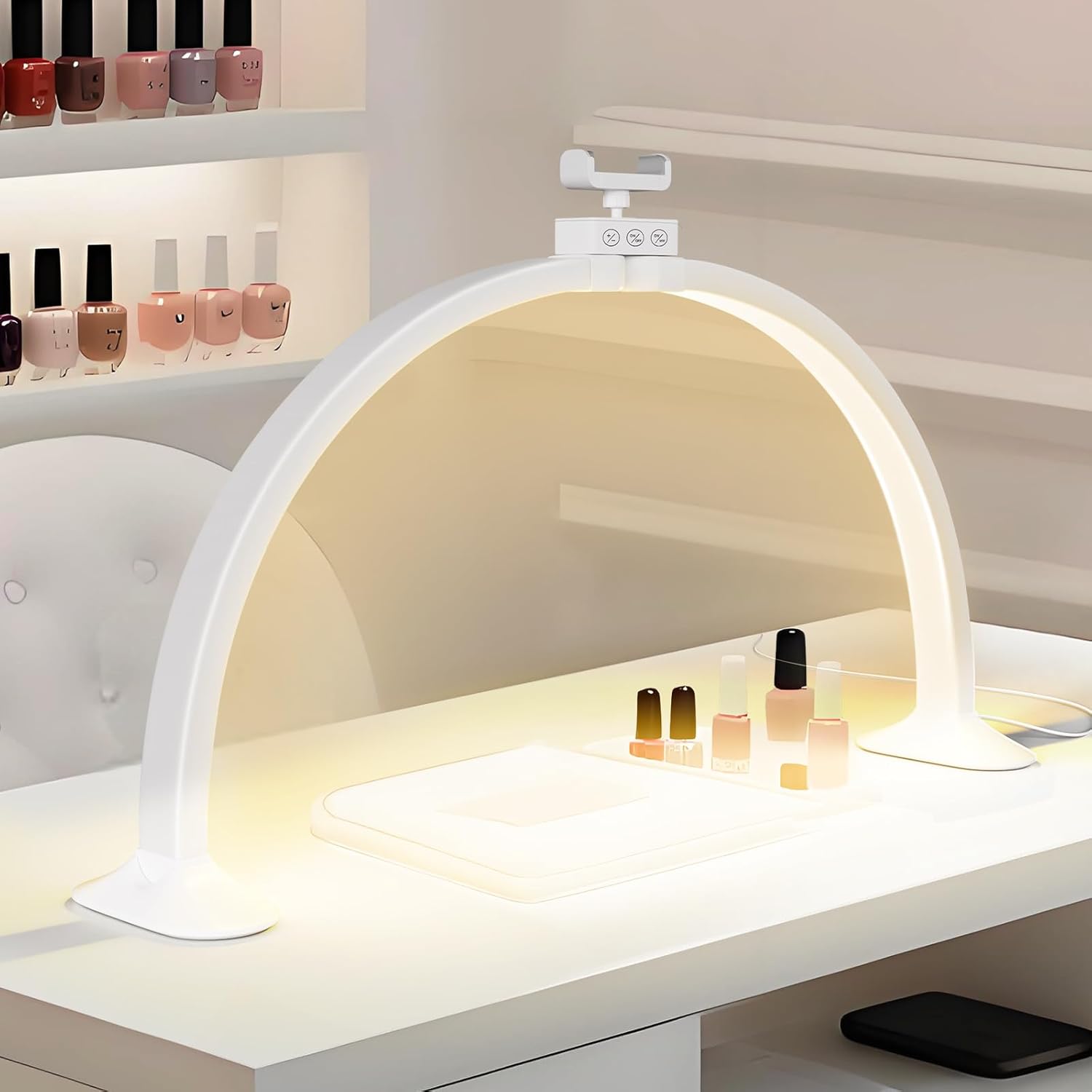 Desk Setup Lamp - Half Moon Light U-Shaped Nail Art