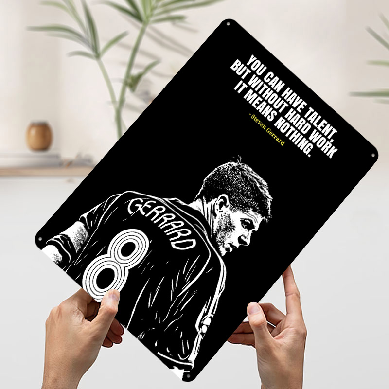 Steven Gerrard Quote Metal Pos - огляд і ціна Desk Setup Poster