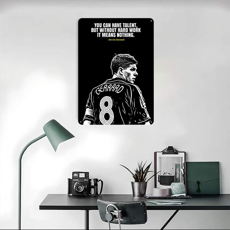 Steven Gerrard Quote Metal Pos - огляд і ціна Desk Setup Poster