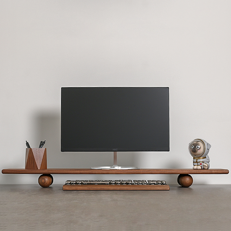 Solid Wood Monitor Riser Lapto - огляд і ціна Desk Setup For Laptop And Monitor