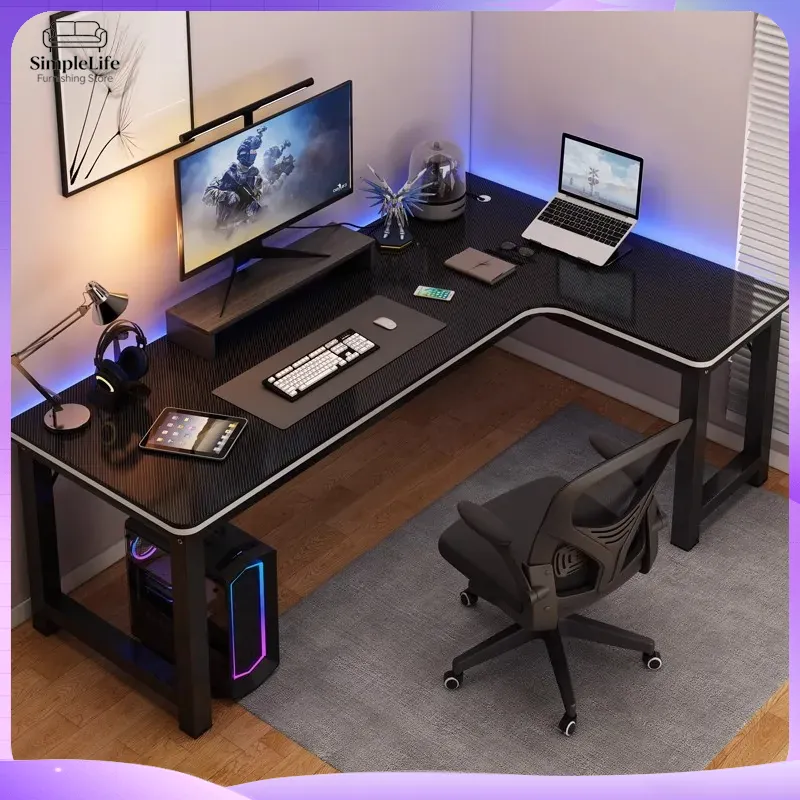 Corner Gaming Desk Computer De - огляд і ціна Desk Setup For Laptop And Monitor