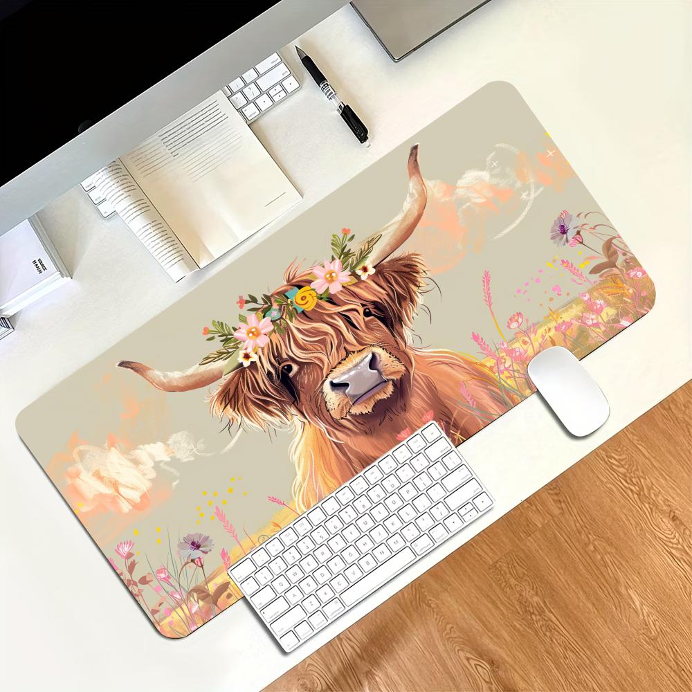 Vintage Highland Cow Floral Ga - огляд і ціна Desk Setup Gaming Pc