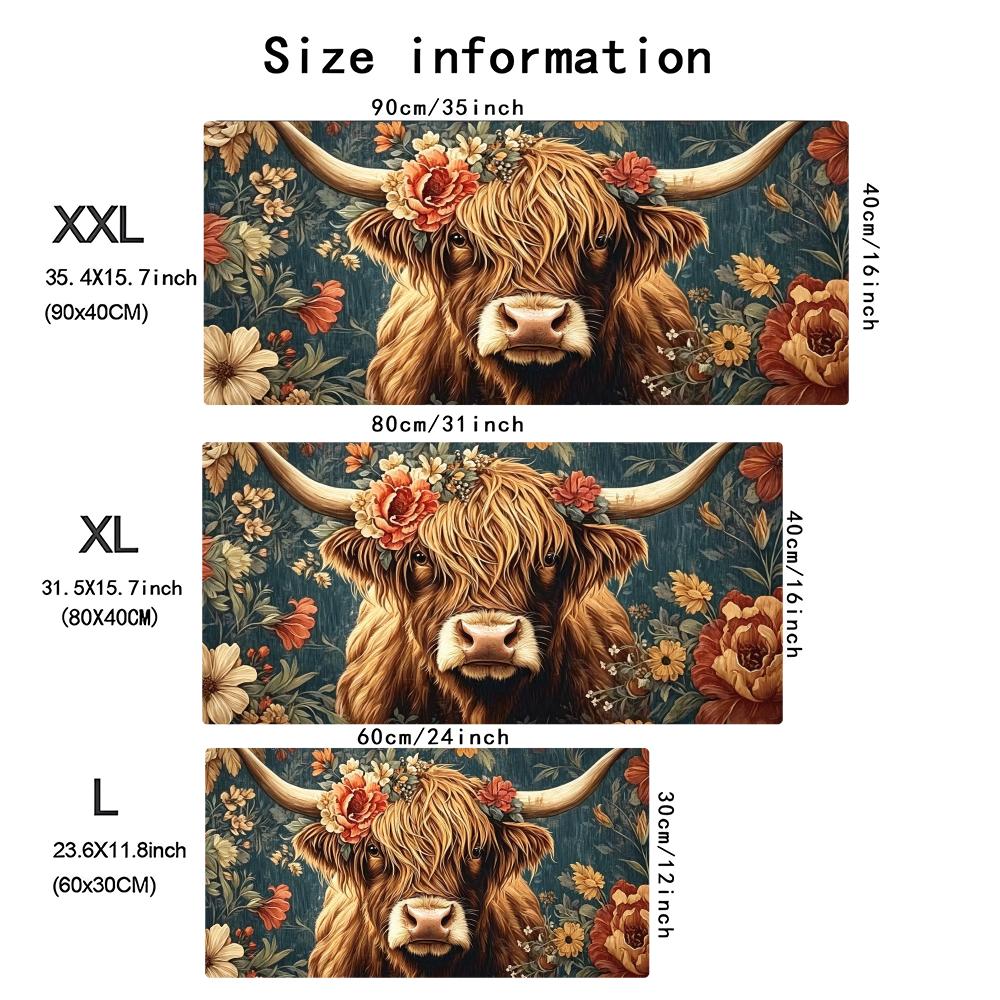 Vintage Highland Cow Floral Ga - огляд і ціна Desk Setup Gaming Pc