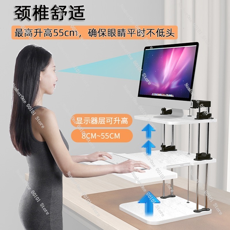 Height-Adjustable Standing Des - огляд і ціна Desk Setup For Laptop And Monitor
