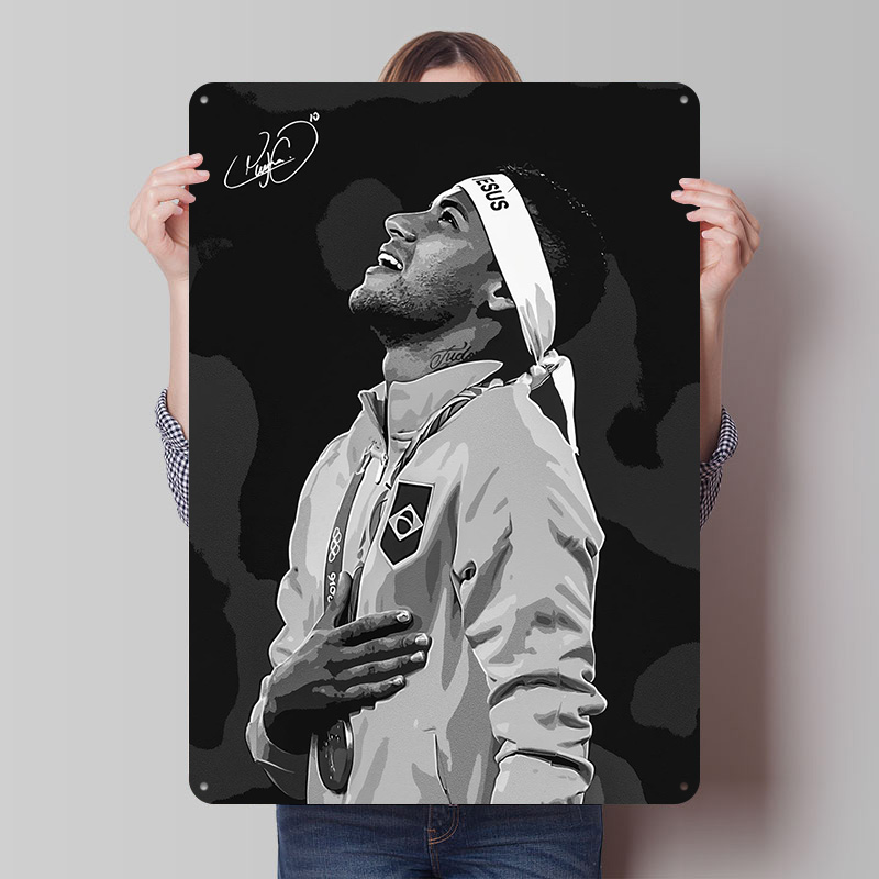 Neymar Jr. Portrait Poster Cus - огляд і ціна Desk Setup Poster