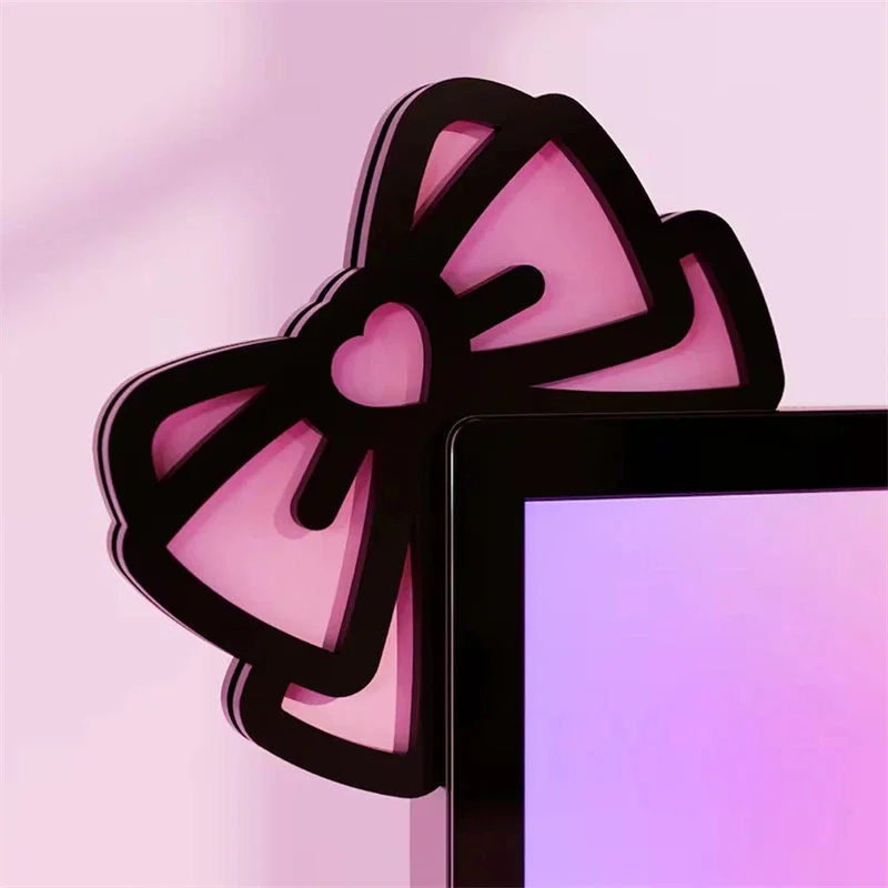 Kawaii Pink Acrylic Bow Monito - огляд і ціна Desk Setup Gifts