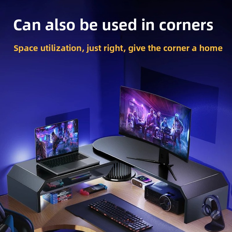 Gaming Dual Monitor Stand Offi - огляд і ціна Desk Setup For Laptop And Monitor