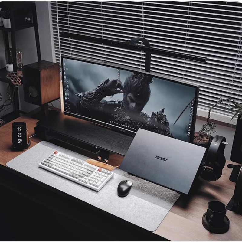 Modular Walnut Monitor Stand f - огляд і ціна Desk Setup For Laptop And Monitor