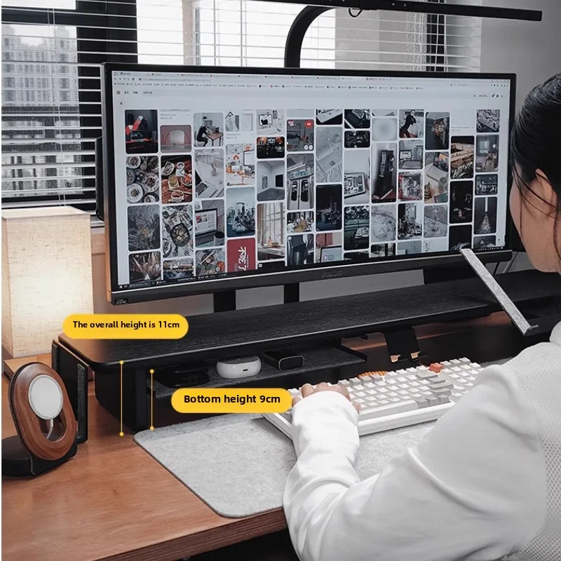 Modular Walnut Monitor Stand f - огляд і ціна Desk Setup For Laptop And Monitor