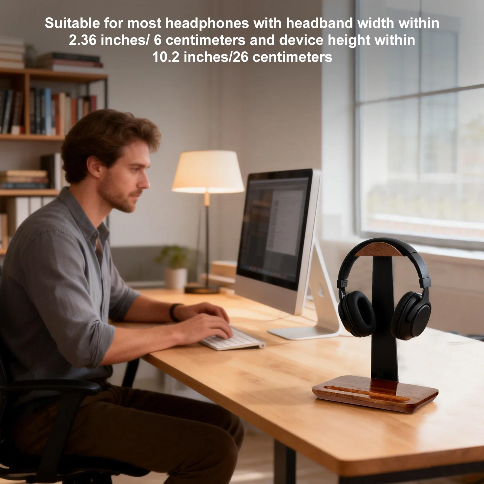 Universal Wood Headphone Stand - огляд і ціна Desk Setup Desk