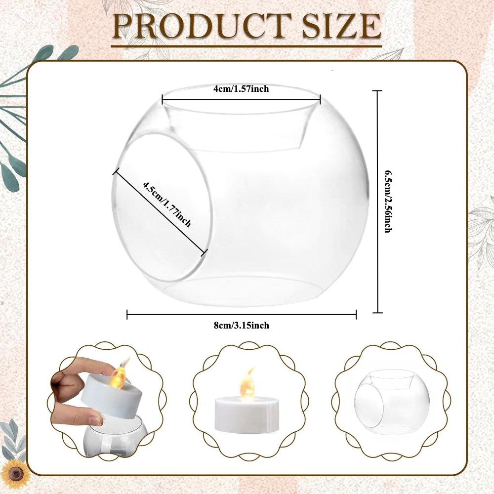6/12pcs Glass Round Hollow Can - огляд і ціна Desk Setup Lamp