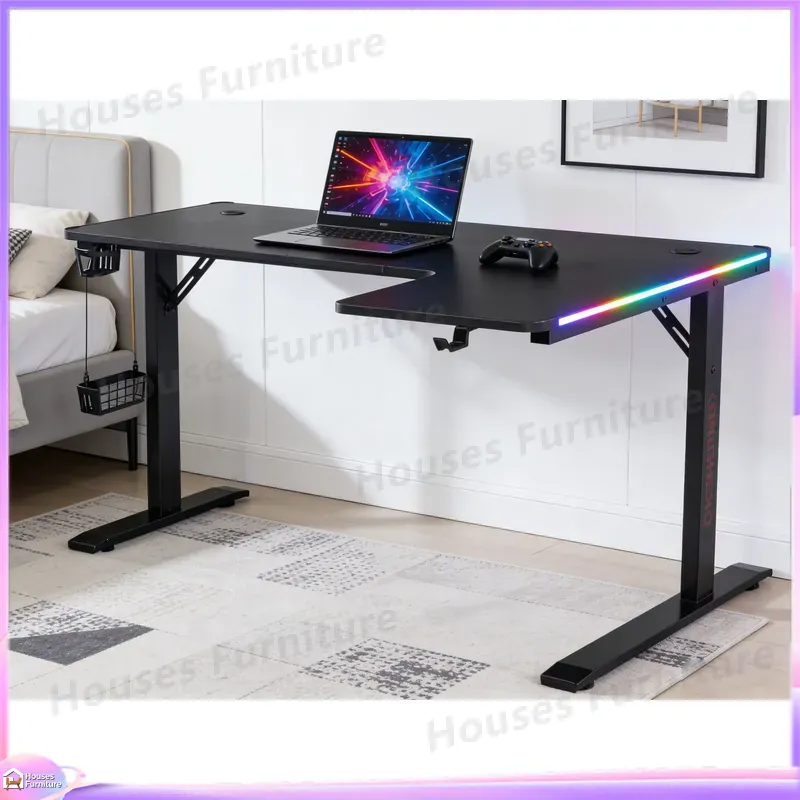 Large 160cm Gaming Desk with L - огляд і ціна Desk Setup Gaming Pc