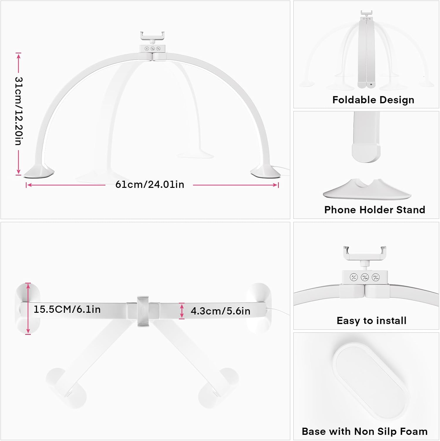 Half Moon Light U-Shaped Nail  - огляд і ціна Desk Setup Lamp