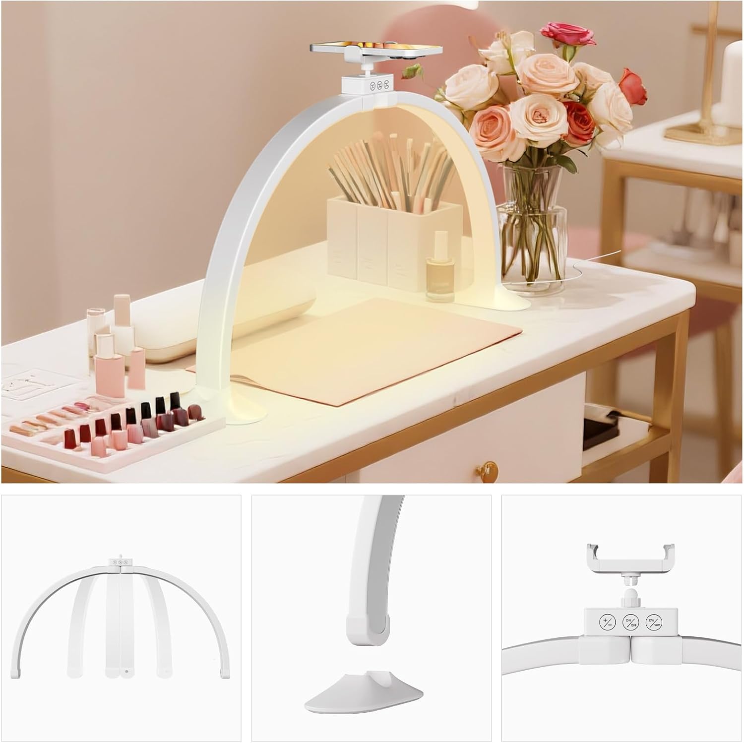 Half Moon Light U-Shaped Nail  - огляд і ціна Desk Setup Lamp