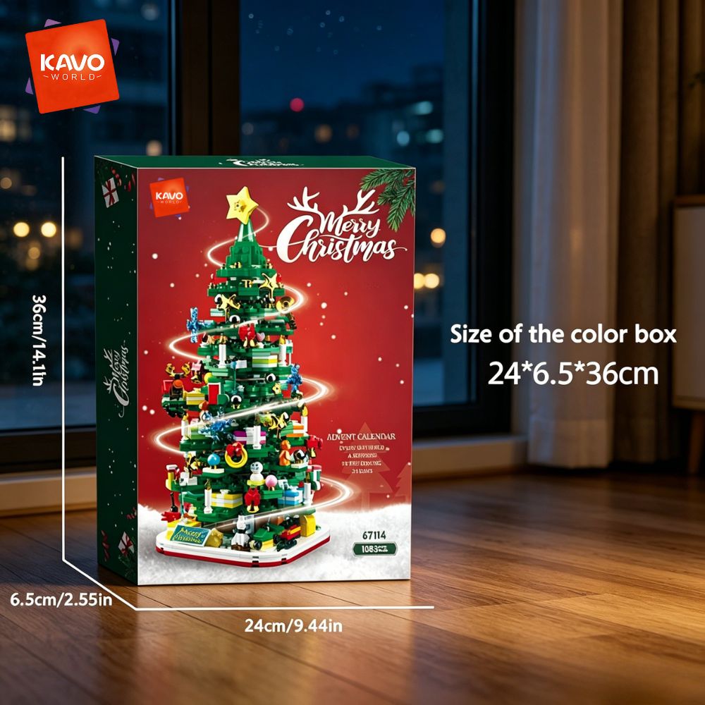 KAVOWORLD 1024pcs Christmas Tr - огляд і ціна Desk Setup Options