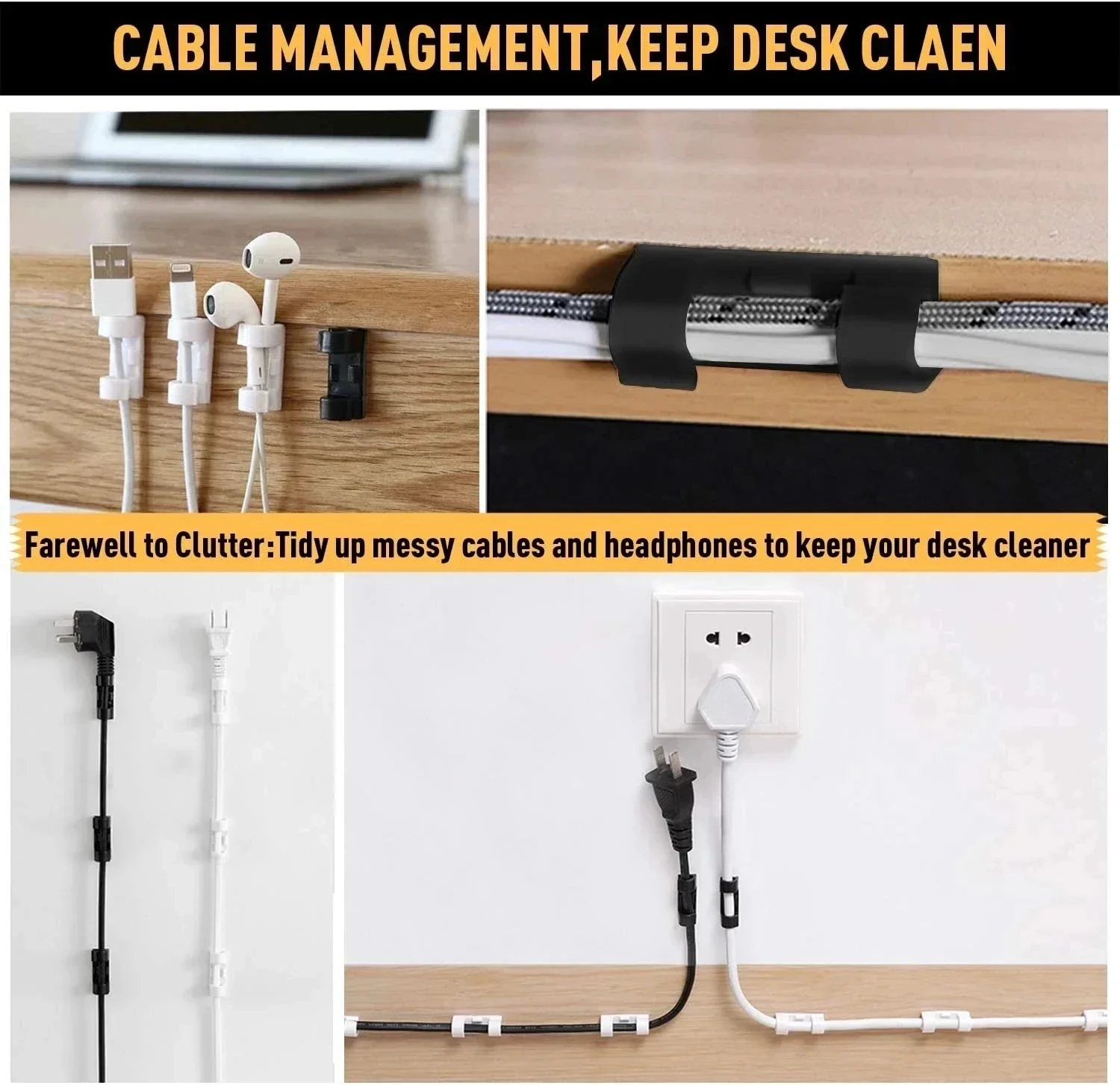 Cable Clips Organizer Drop Wir - огляд і ціна Cable Box Organizer