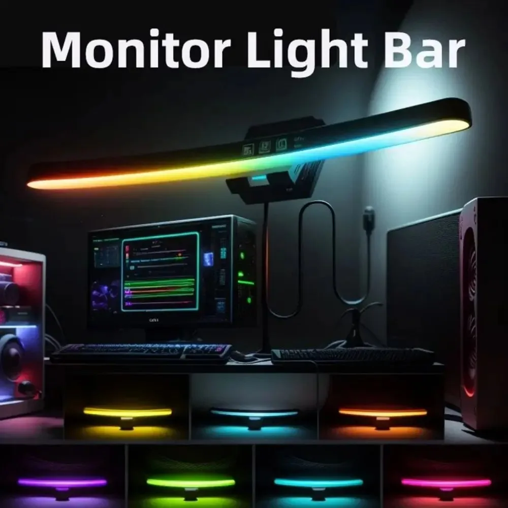 Computer Monitor Light Bar RGB - огляд і ціна Desk Setup Desk